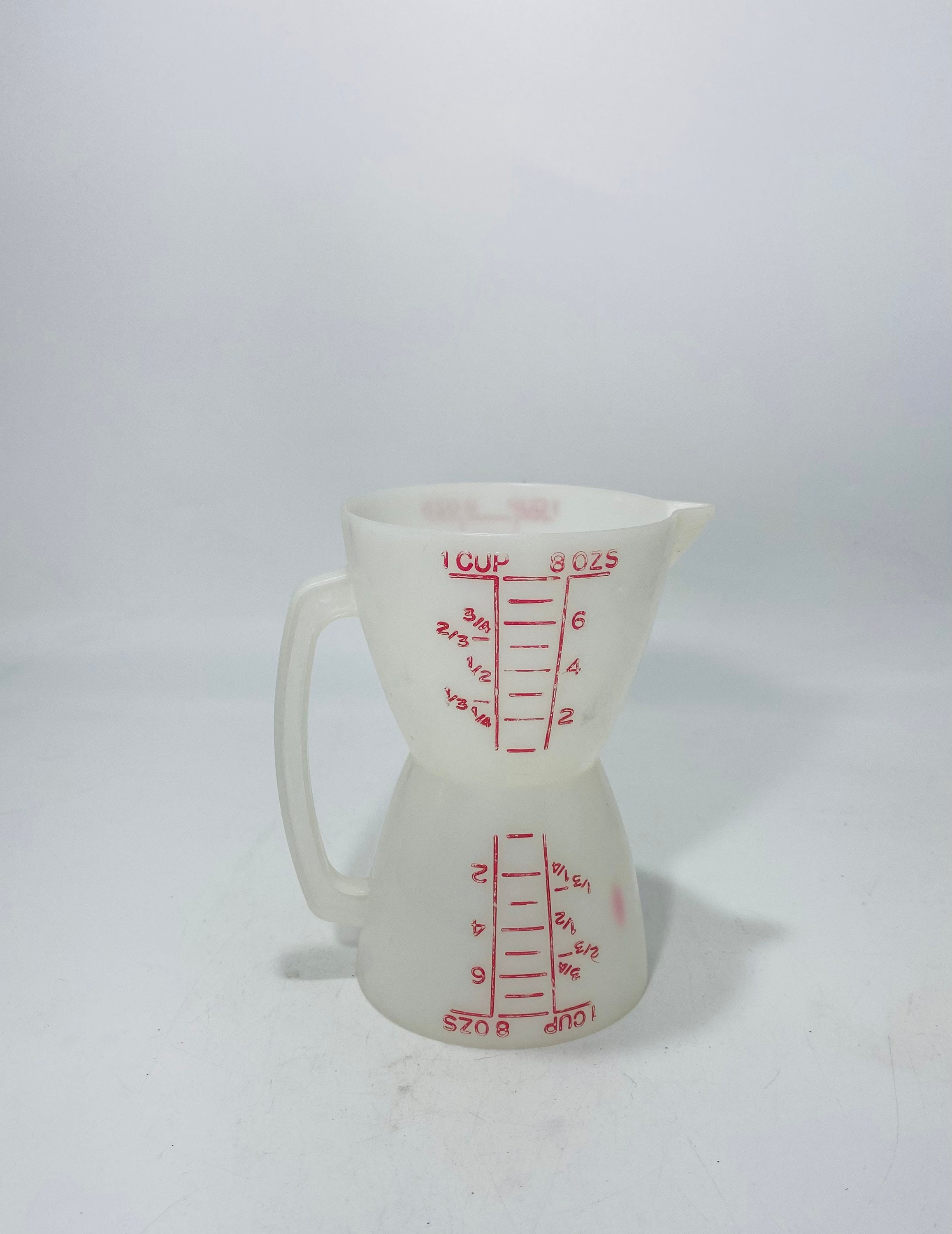 Vintage Tupperware 1 Cup/8 Ounce Two Sided Wet/dry Measuring 