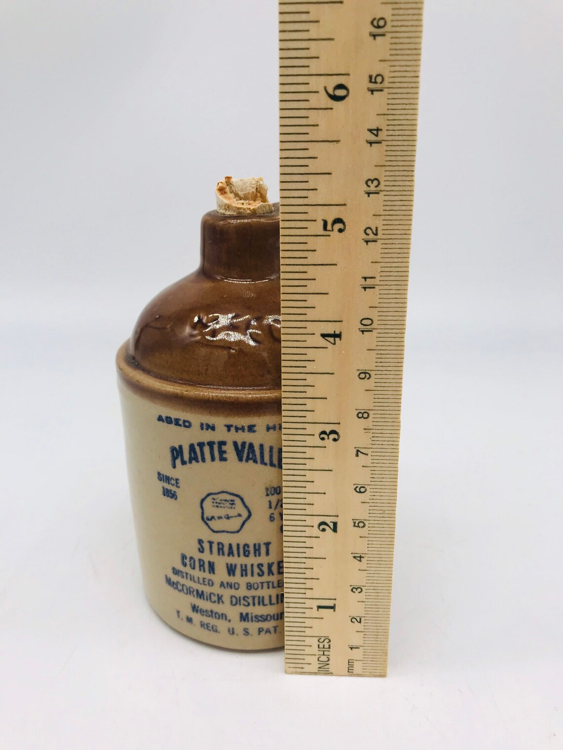 Vintage Stoneware Corn Whiskey Jug With Handle / Platte Valley Etsy