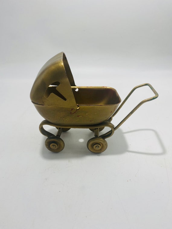 Antique Copper Color Toddler Carriage | 1950s Vint