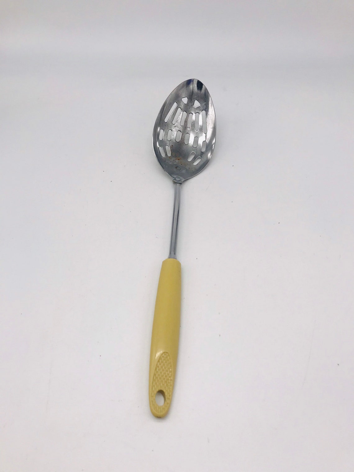 Vintage Bakelite Handle Yellow Spoon With Slots. Etsy