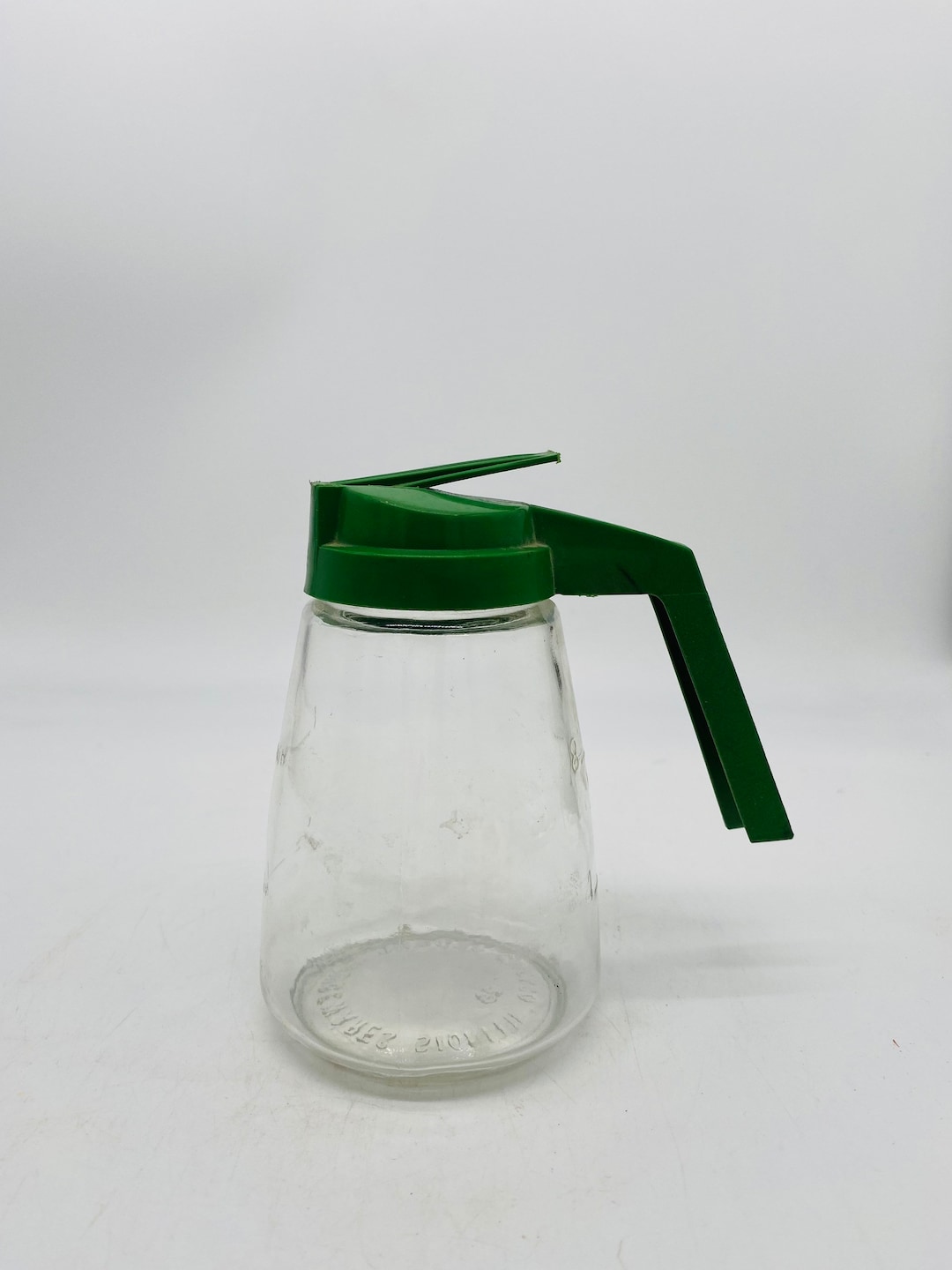 Vintage Glass Syrup Dispenser Syrup Bottle Diner Style Syrup Etsy