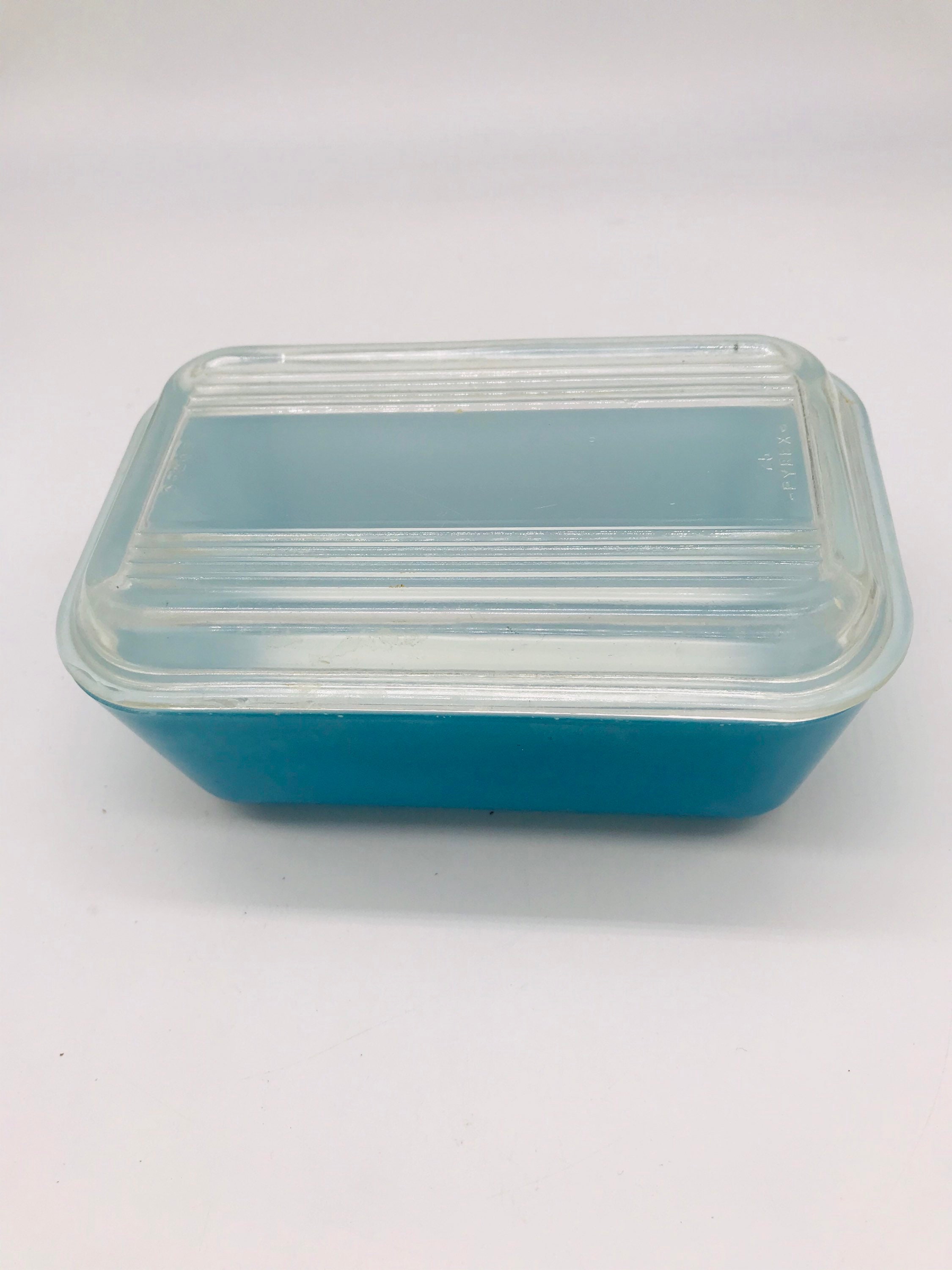 Vintage Pyrex Turquoise Refrigerator Dish 502B with Lid Etsy