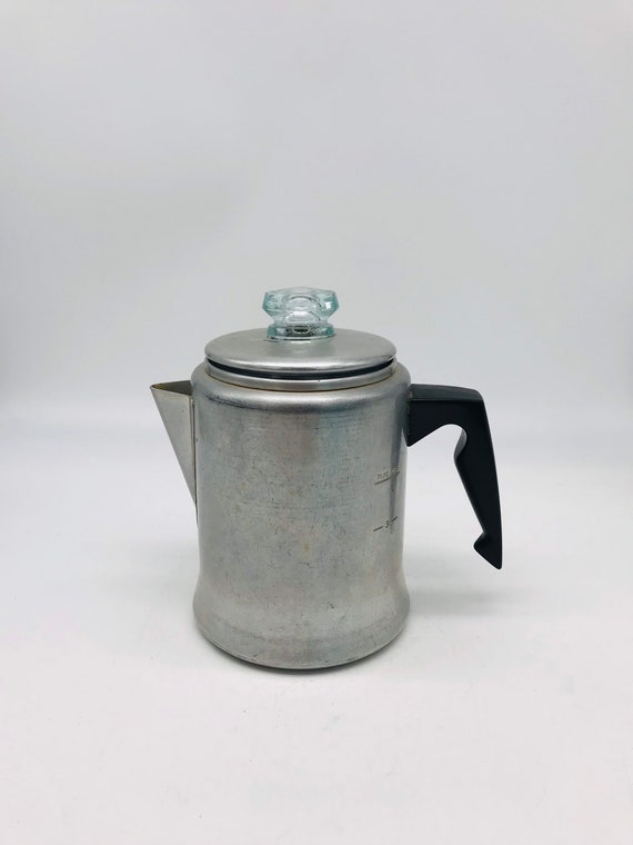 Vintage Small Aluminum Coffee Pot Rustic Coffee Pot Etsy