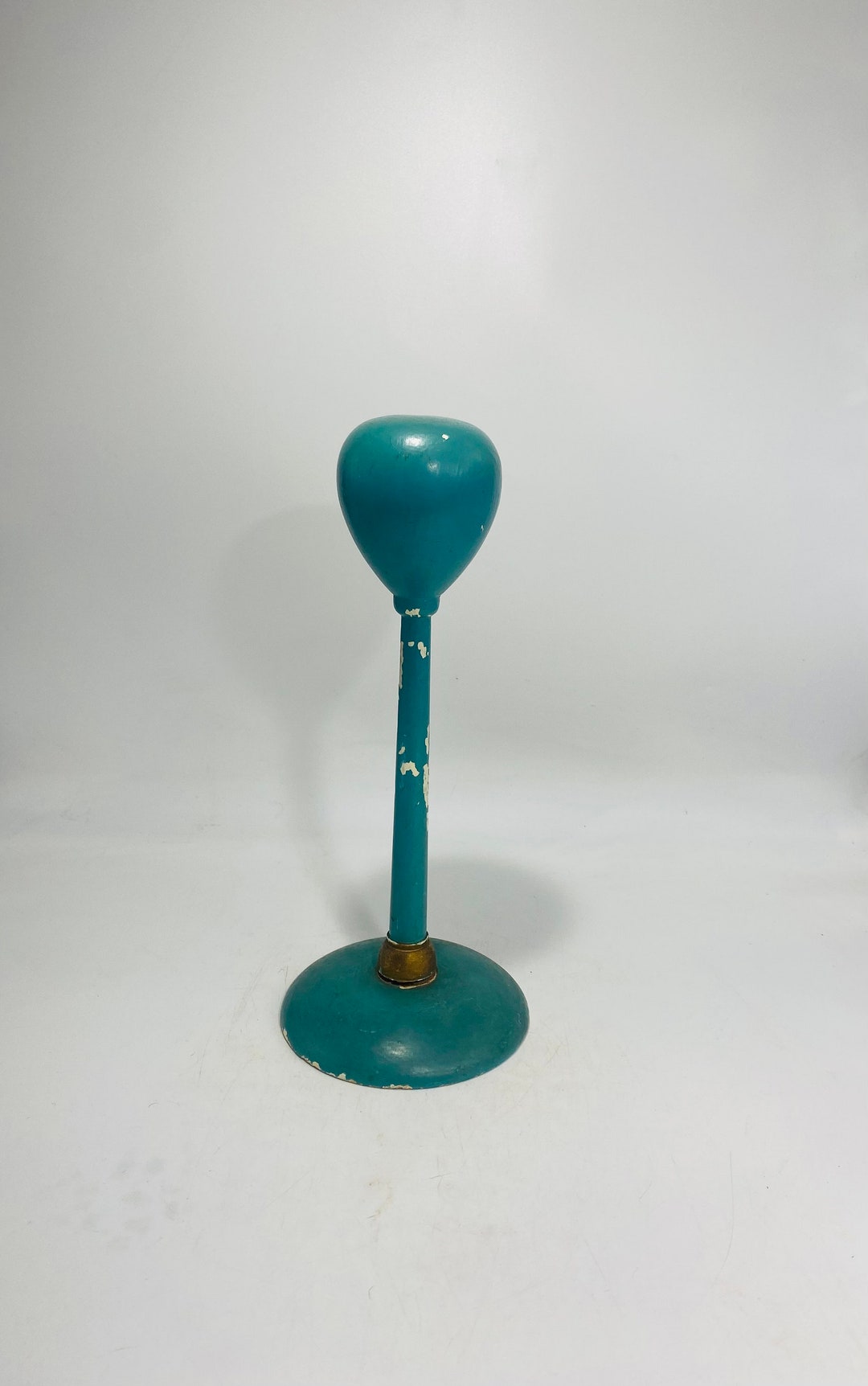 Vintage Hat Holder 1940s Wooden Hat Holder Turquoise Etsy