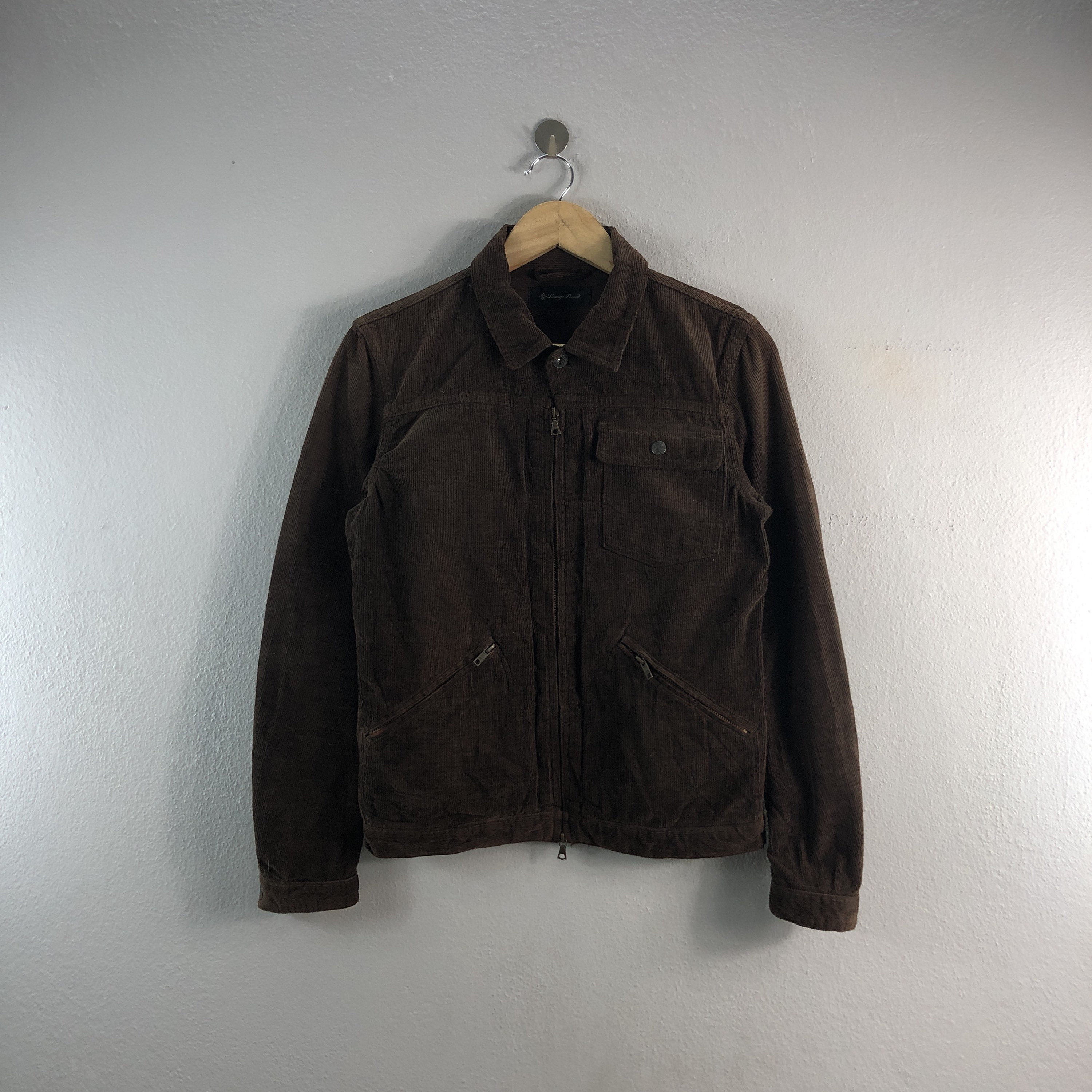 Vintage Lounge Lizard Corduroy Trucker Japanese Brand Casual Style