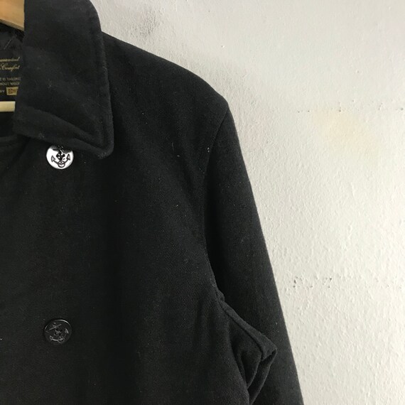 Vintage Edwin Peacoat Style Menswear Japanese Brand Rugged Trench Coat Workwear Garment Outfits Fashion Bombers Windbreaker Jacket Black XL Etsy UK