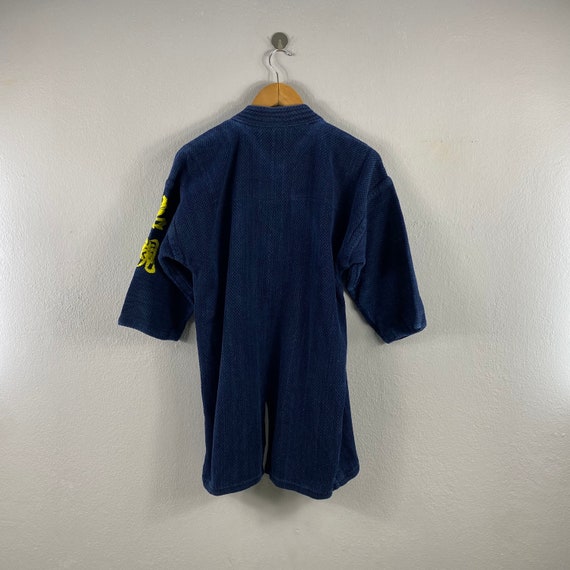 Vintage Indigo Blue Japanese Brand Noragi Kimono … - image 7