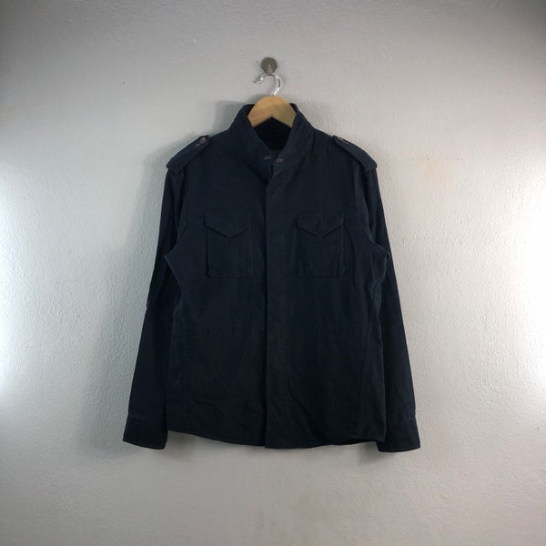 Vintage Feld / Traum Multipocket Stil Funktioniert Lässige Herrenbekleidung Feld Mode Japanische Marke Licht Outfits Bomber Windjacke Blau Groß