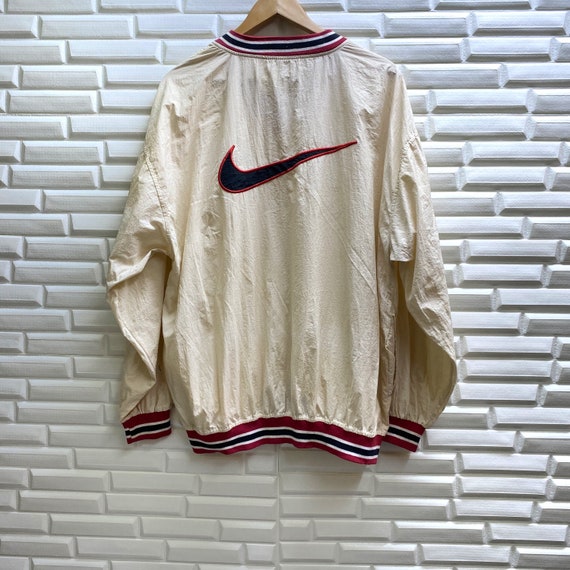 Vintage Nike Swoosh big logo embroidery windbreake
