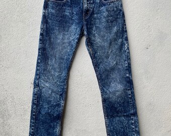 Vintage Levis 511 Stone Wash Acid Slim Denim Casual Outfits