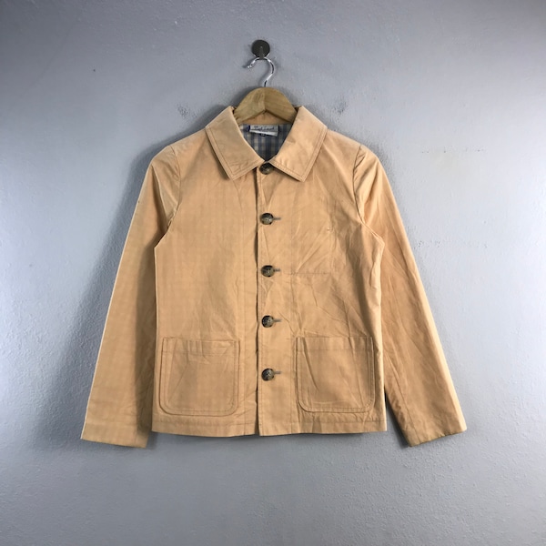 Vintage Le Minor Light Field Moleskin Chore Workswear Style Casual Menswear Outfits Fashion Bombers windbreaker jacket Beige Medium