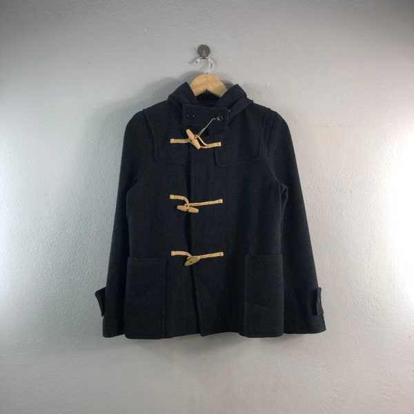 Duffle-coat vintage Zucca Laine Marque japonaise Style Streetwear Tenues à la mode Design Bombers Veste coupe-vent Bleu Petit