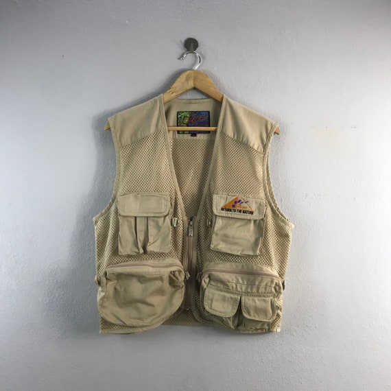 Vintage 1990s Proworldcup Multipocket Style Tracey Camera Streetwear  Fashion Outfits Japanese Brand Outdoor Vest Sleeveless Jacket Beige M -   Canada
