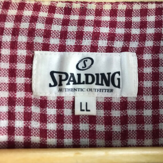 Vintage Spalding Checkered Tartan Style Casual Fl… - image 8