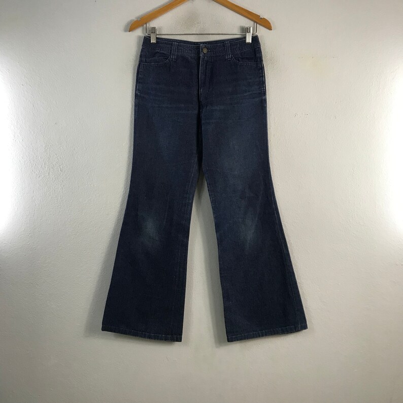 Vintage 90s Con Sunny Indigo Bell Bottom Flare Denim Japanese Brand