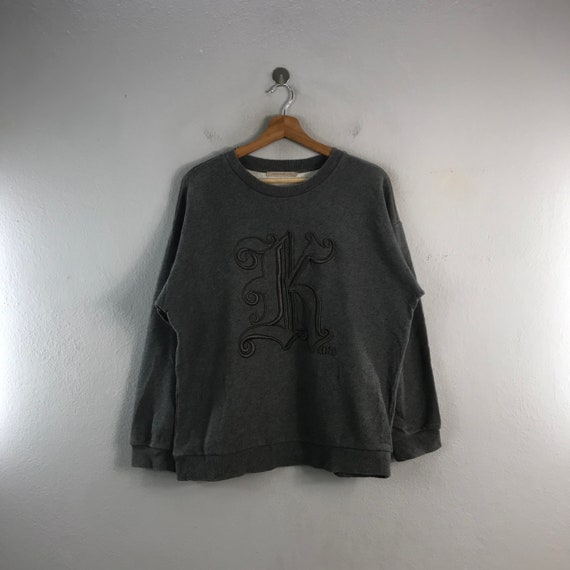 Vintage Christopher Kane Embroidered Logo Menswear Style Casual Brand Designer Style Outfits Fashion Sweater Sweatshirt Crewneck Grey Large Etsy