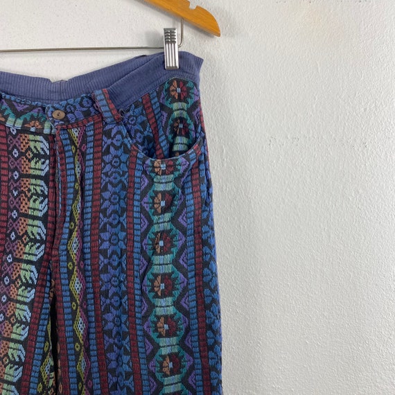 Vintage Dukan Native Baja Tribal Multicolour Stylish Design Southwestern  Outfit Streetwear Fashion Hippies Outdoor Trouser Pants Blue W32x39 