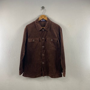 Vintage Chaps Ralph Lauren Corduroy Velvet Light Double Pocket Style Casual Mens Design Brand Bombers Windbreaker Jacket Brown Medium Size Etsy UK