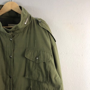 Scale Multipocket Army Design Casual M65 Style Military Utility Oversized Field Hoddie 1990er Parka Bombers Windjacke Grün Medium Bild 2