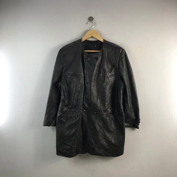 Vintage 1990s Harajuku Mother Genuine Leather Shibuya Womens Coat 