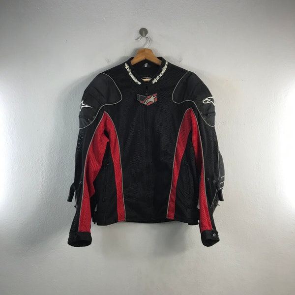 Vintage Alpinestars Motorcycles Racing Bikers Style Performance Moto Brand Paded Outfits Fashion Bombers windbreaker jacket Black Large