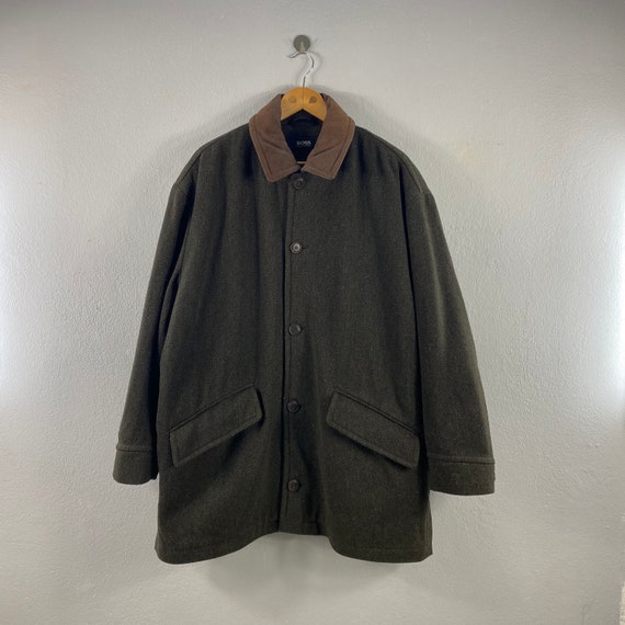Vintage Hugo Boss Wool Casual Workers Style Chore Menswear Brand