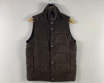 Journal Standard Quilted Down Puffer Style Japanese Brand Casual Streetwear Tank Vintage Vest sleeveless jacket brown Medium size