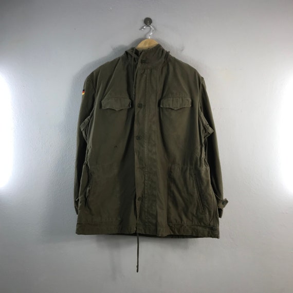 Vintage 70s Schwarz Passau Germany Field Coat Militay Army Style