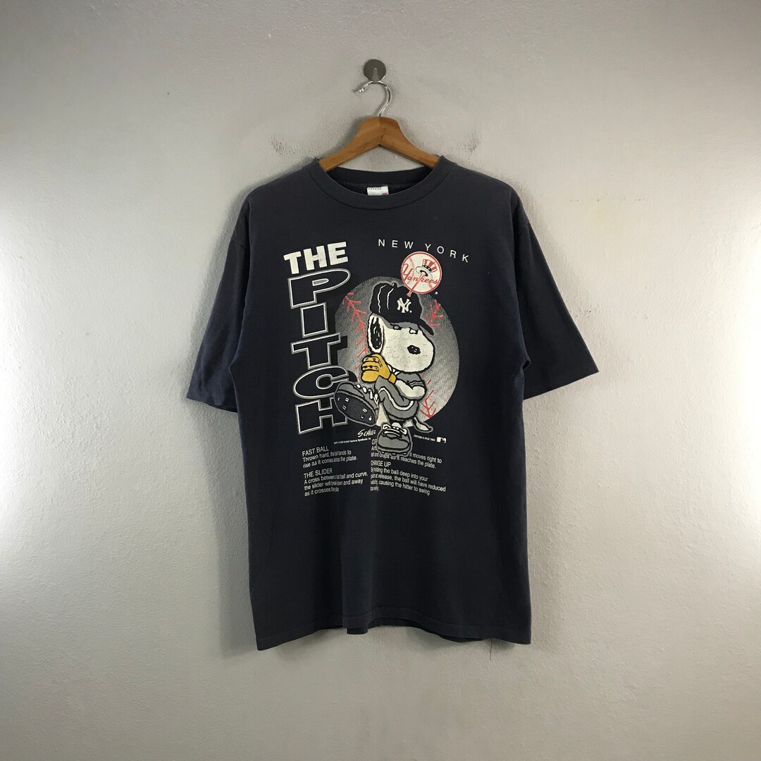 Vintage 90s New York Yankees Schulz Peanuts the Pitch MLB Major 