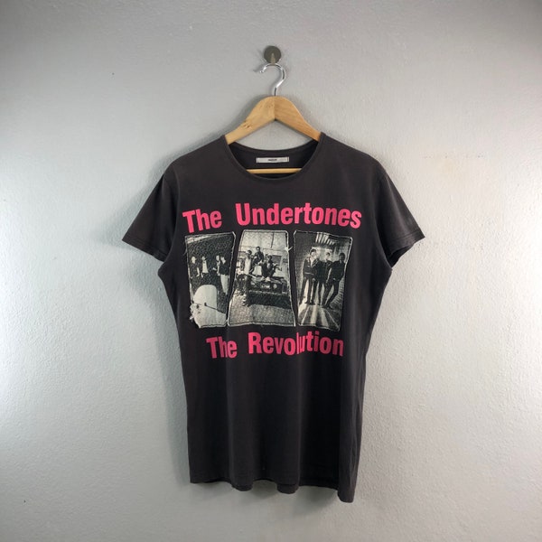 The Undertones The Revolution Glam New Wave Musique Punk Rock Style Concert Tournée Vintage Band Design Top T-shirts T-shirt Gris Grand