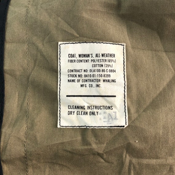 Vintage 80s  Whaling MFG Co Inc Military Army Pea… - image 9