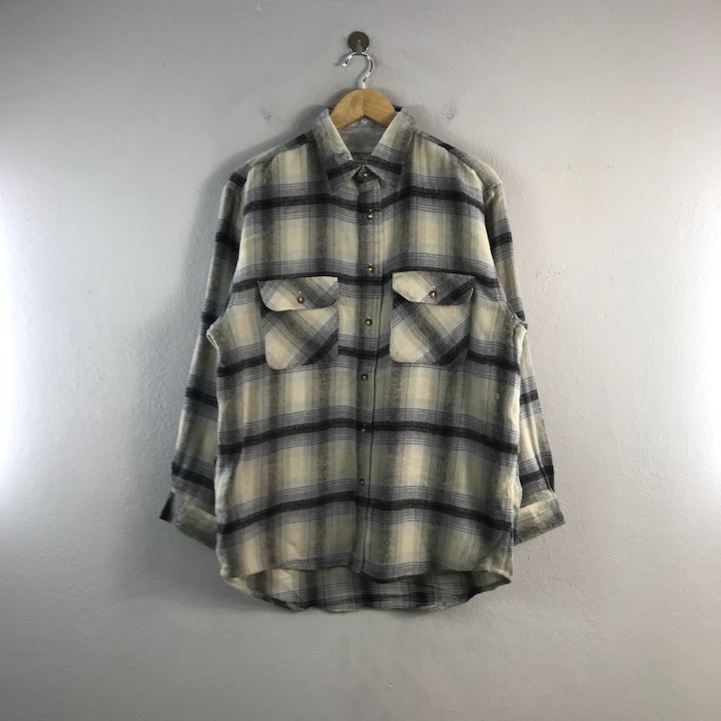 Vintage Clover Pigeon Checkered Tartan Style Menswear Workers Japanese