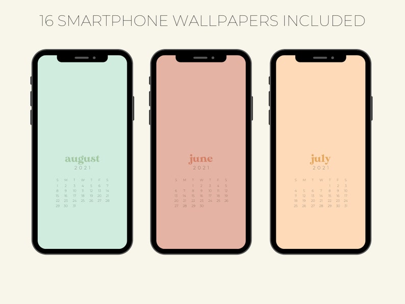 2020/21 Pastel Minimal Monthly Desktop Wallpaper Pack Minimalist