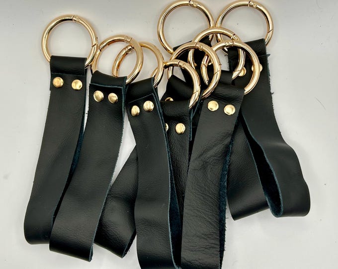 Black Leather Wriststrap