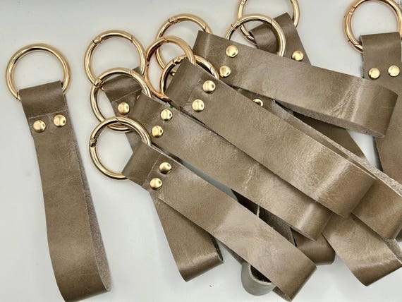 Taupe Leather Wriststrap