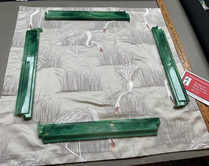 Handmade designer Mahjong mat Cranes