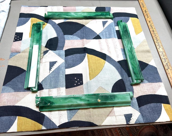 Handmade designer Mahjong Mat William Morris Marigold