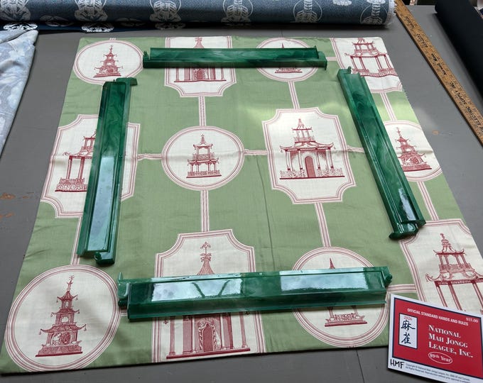 Handmade designer Mahjong Mat Chanel Pagodas