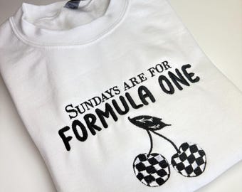 Los domingos son para la Fórmula Uno Sudadera o sudadera con capucha bordada