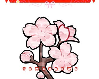 Sakura Twitch Channel Points Icon | Flower Stream Emote (Digital Download)