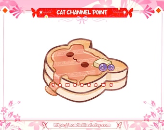 Cat pancake Channel Points | Twitch Channel Point Icon | Emotes | Point Redeem