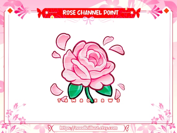 Pink Rose Twitch Channel Point Icon | Stream Emote (Digital Download)