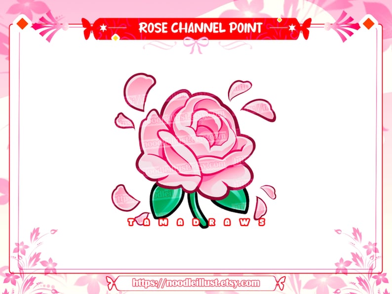 Rose Twitch Channel Points Icon (Pink) | Twitch Channel Point Icon | Twitch Emotes | Stream Emotes | Channel Point Redeem | Flower Stream