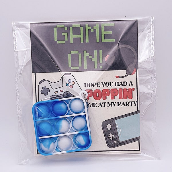 Gamer Party Favor / Gamer Popit / Birthday Party Pop-it / Gamer Popper / Tween Birthday Party / Teen Birthday Party Favors