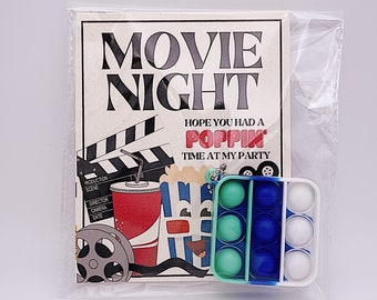 Movie Party Favor /  Movie Night Popit / Birthday Party Pop-it / Movie Night Birthday Party