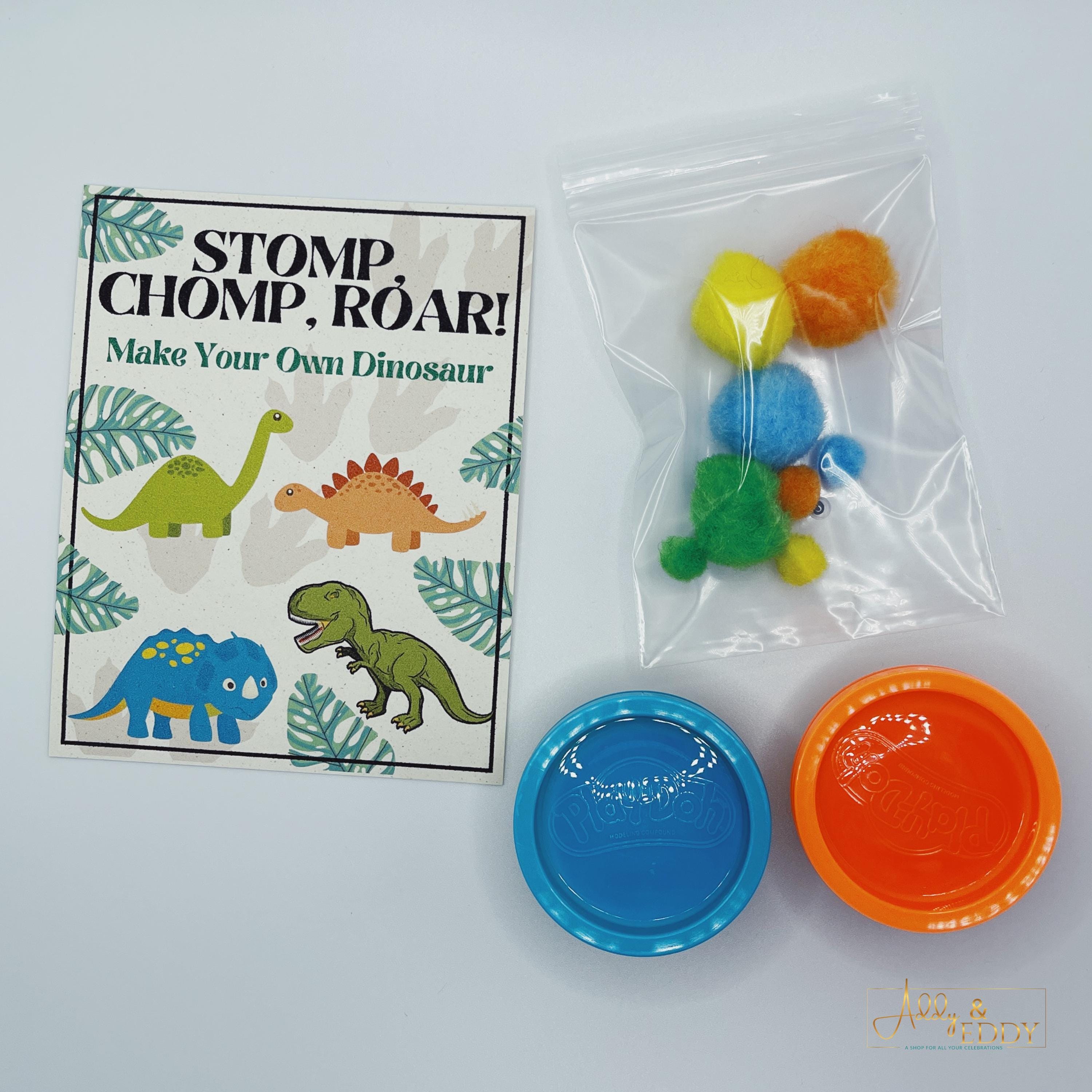 Dinosaur Playdoh Party Favor / Dinosaur Birthday Party / Dinosaur Party Activity / Dinosaur Party / Dinosaur Playdough Kit
