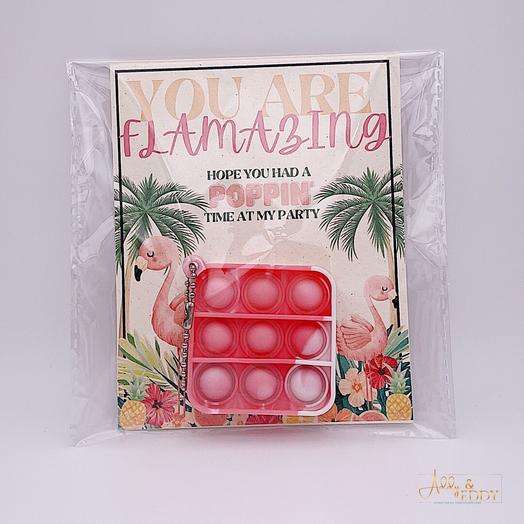 Flamingo Party Favor / Flamingo Popit / Birthday Party Popit Etsy