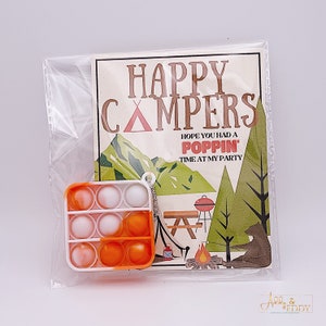 Camping Party Favor /  Camping Popit / Birthday Party Pop-it / Camping Party Popper / Camping Birthday Party