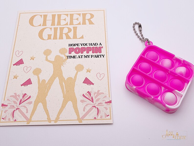 Cheer Birthday Party Favor / Cheer Popit / Cheerleader Party Etsy