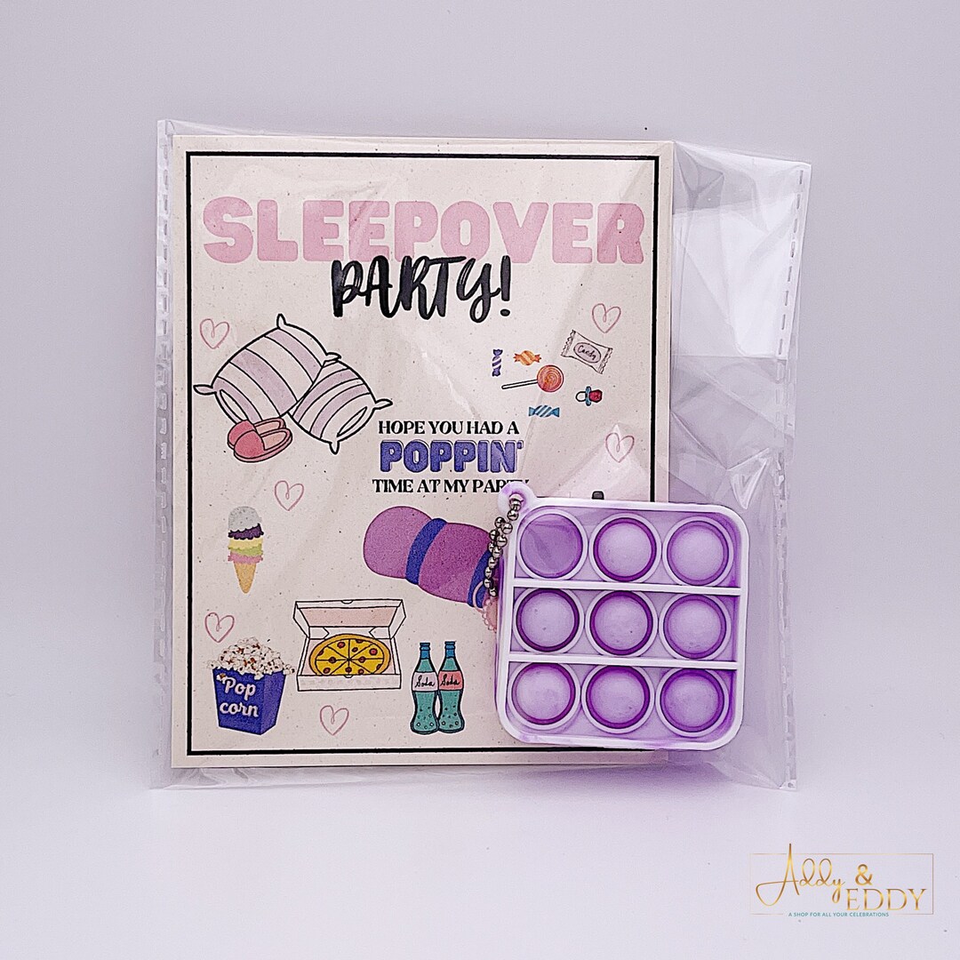 Sleepover Party Favor / Sleepover Popit / Birthday Party Etsy